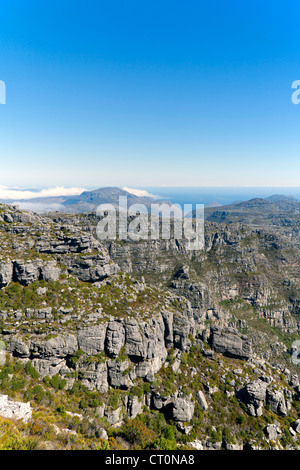 View towards Cape of Good Hope from Table Mountain, Cape Town, South Africa Stock Photo