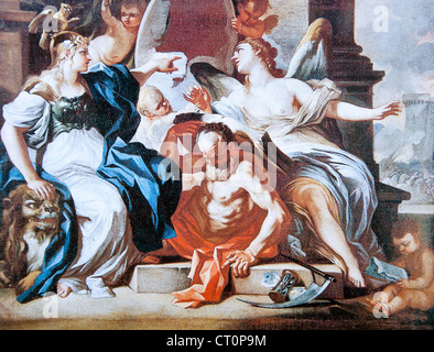 Francesco Solimena – An Allegory of Louis XIV Stock Photo