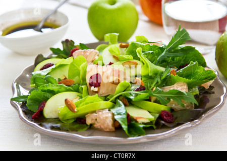 Apple,Grapefruit and Cranberry salad Stock Photo