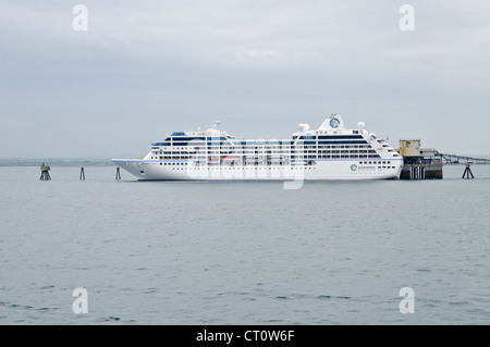 Azamara Cruise ship moored in Holyhead Harbour Anglesey North Wales UK Stock Photo