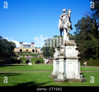 Potsdam, Sanssouci Park, equestrian monument Stock Photo