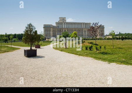 Palace of the Parliament, also known as The People's House in Bucharest, Romania Stock Photo