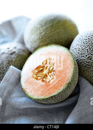 Close up of halved melon Stock Photo
