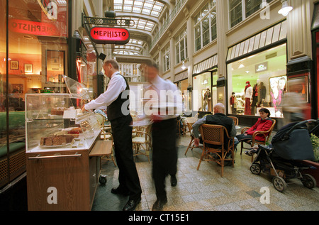 Cafe Mephisto in Maedler Passage in Leipzig Stock Photo