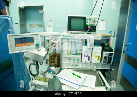 A machine aiding life support in the Samsung Hospital, South Korea. Stock Photo