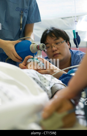 anesthetic machine, saving a patients life Stock Photo