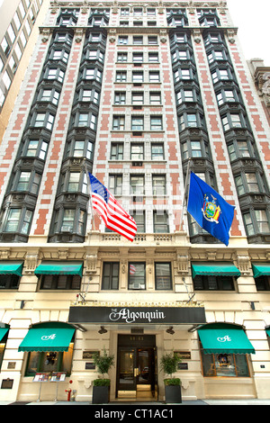 New York City The Algonquin Hotel Exterior Street Scene NYC USA Stock ...