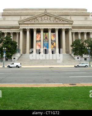 National Archives building in Washington DC, USA. Stock Photo