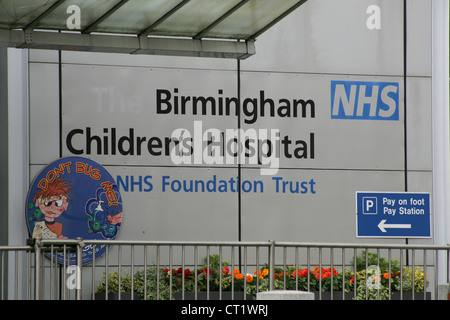 Birmingham children's hospital entrance, july 2012 Stock Photo