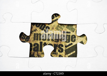 Mortgage puzzle word Stock Photo