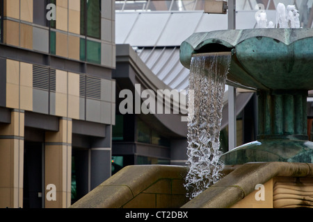 A Holberry Cascade Fountain in the Peace Gardens in Sheffield, UK Stock Photo