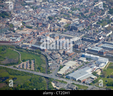Gloucester Docks from the air, Gloucestershire, South West England, uk