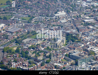 Gloucester from the air, Gloucestershire, South West England, uk
