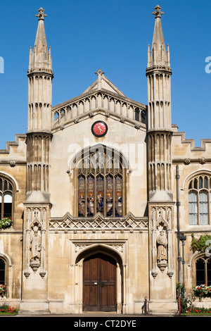 Vertical image of Corpus christi college in Cambridge, part of Cambridge University Stock Photo