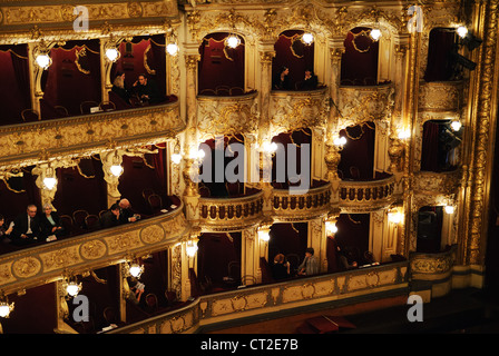 Prague State Opera house interior (Státní opera Praha), Prague, Czech Republic - Mar 2011 Stock Photo