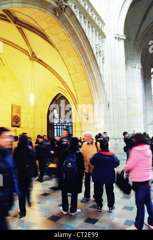 St. Vitus Cathedral interior, Prague, Czech Republic - Mar 2011 Stock Photo