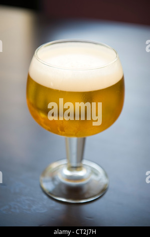 one glass of cold beer or lager Stock Photo