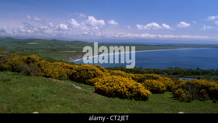 Porth Neigwl beach (Hell's Mouth) from Rhiw Llŷn Peninsula Gwynedd North Wales UK Stock Photo