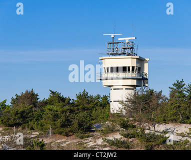 Pilot Radar Tower at Cape Henlopen State Park, Lewes, Delaware Stock Photo