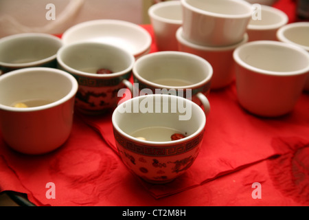 Chinese tea with red dates and lotus seeds for a marriage. Stock Photo