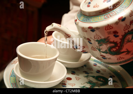 Chinese tea with red dates and lotus seeds for a marriage. Stock Photo
