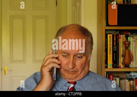 Senior Business Man talking on the telephone. Stock Photo