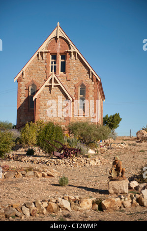 Catholic church of the former mining site and popular film location Silverton in Outback New South Wales, Australia Stock Photo