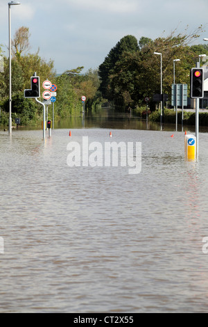 Weymouth Rains Flood the Town Prior to the Weymouth Sailing Olympics This Month Stock Photo