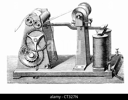 Morse's telegraph: receiving station Stock Photo