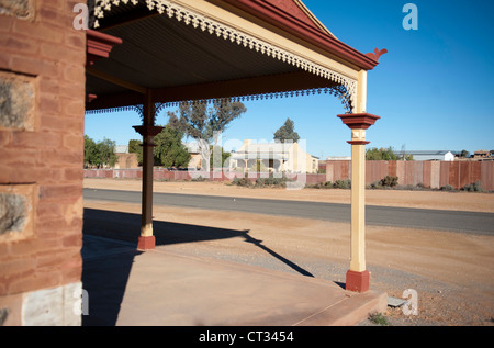 The former mining village Silverton in outback New South Wales has conserved many heritage buildings and is popular for films Stock Photo