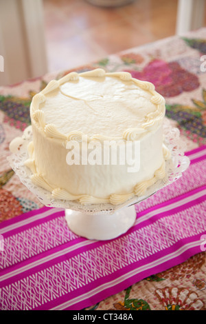 Wedding cake on table Stock Photo
