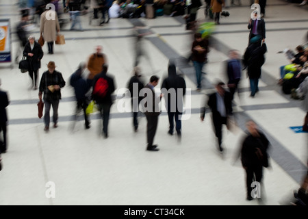 People. Arrival, departure concourse. Liverpool Street Rail Station. London. England.