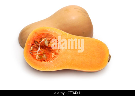 Butternut Squash, Vegetable Butternut Squash Cut in half Stock Photo