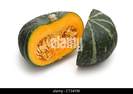 Squash, Buttercup Squash Cut in Half Stock Photo