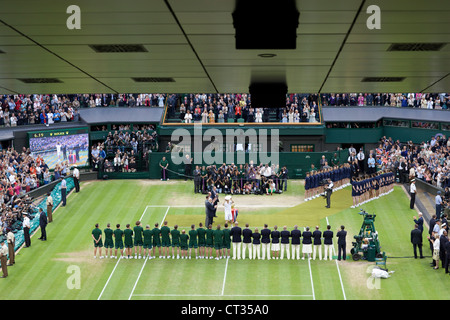 wimbledon murray federer trophy championship tennis final vs court centre presentation alamy