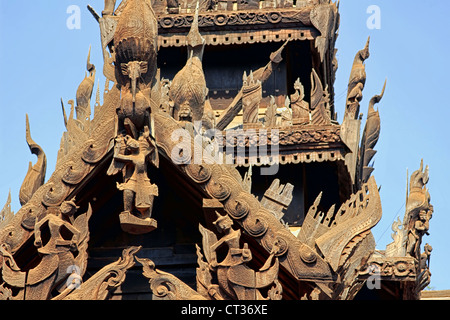 Detail, Nat Taung Kyaung Monastery, Bagan (Pagan) Stock Photo