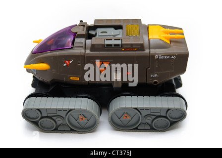 Starcom vintage space toy, land vehicle similar to a tank. Stock Photo