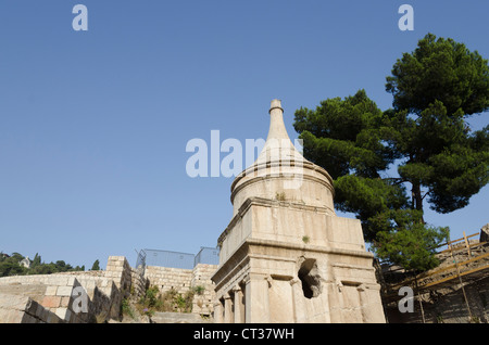 View of the top of the Tomb of Absalon in Kidron Valley.Jerusalem. Israel Stock Photo