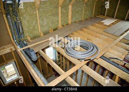 Interior of building under construction Stock Photo