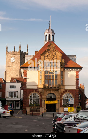 Town Hall, High Street, Marlborough, Wiltshire, UK Stock Photo