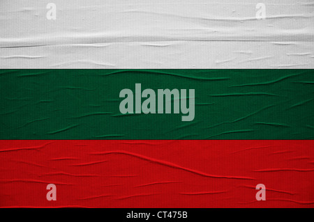 Grunge Bulgarian flag, image is overlaying a detailed grungy texture Stock Photo