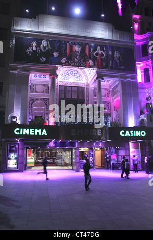 Empire Leicester Square London at night Stock Photo