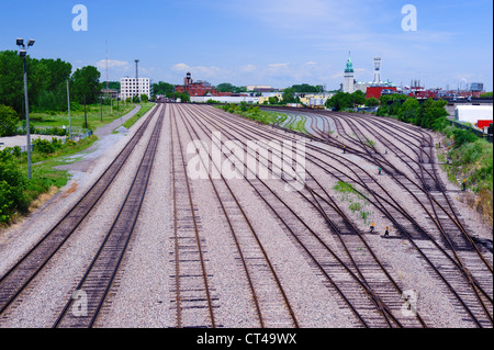 Hochelaga railway yard, Montreal, province of Quebec, Canada. Stock Photo