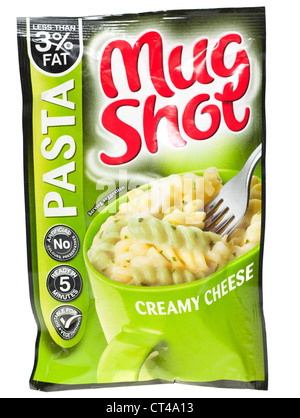 Packet of Mug Shot instant cheese flavour pasta Stock Photo