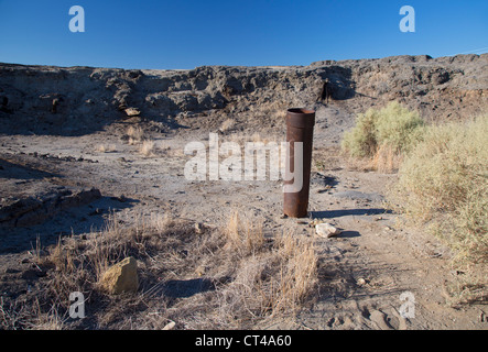 The site of Lakeview Gusher #1, the world's largest accidental oil spill. Stock Photo