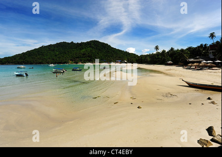 Malaysia, Perhentian Islands, Perhentian Kecil, beautiful white sand beach Stock Photo