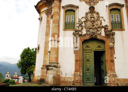 Brazil, Minas Gerais, Ouro Preto, Igreja Sao Francisco de Assis, old colonial church Stock Photo