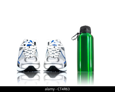 A sports drink bottle isolated against a white background Stock Photo