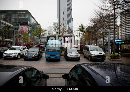 A grey day in the centre of Shenzhen, where the development of modern China began. Stock Photo