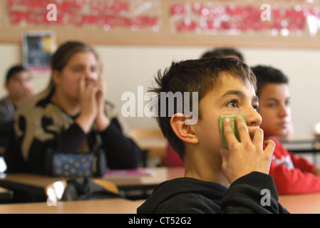 Lesson in a secondary school Stock Photo